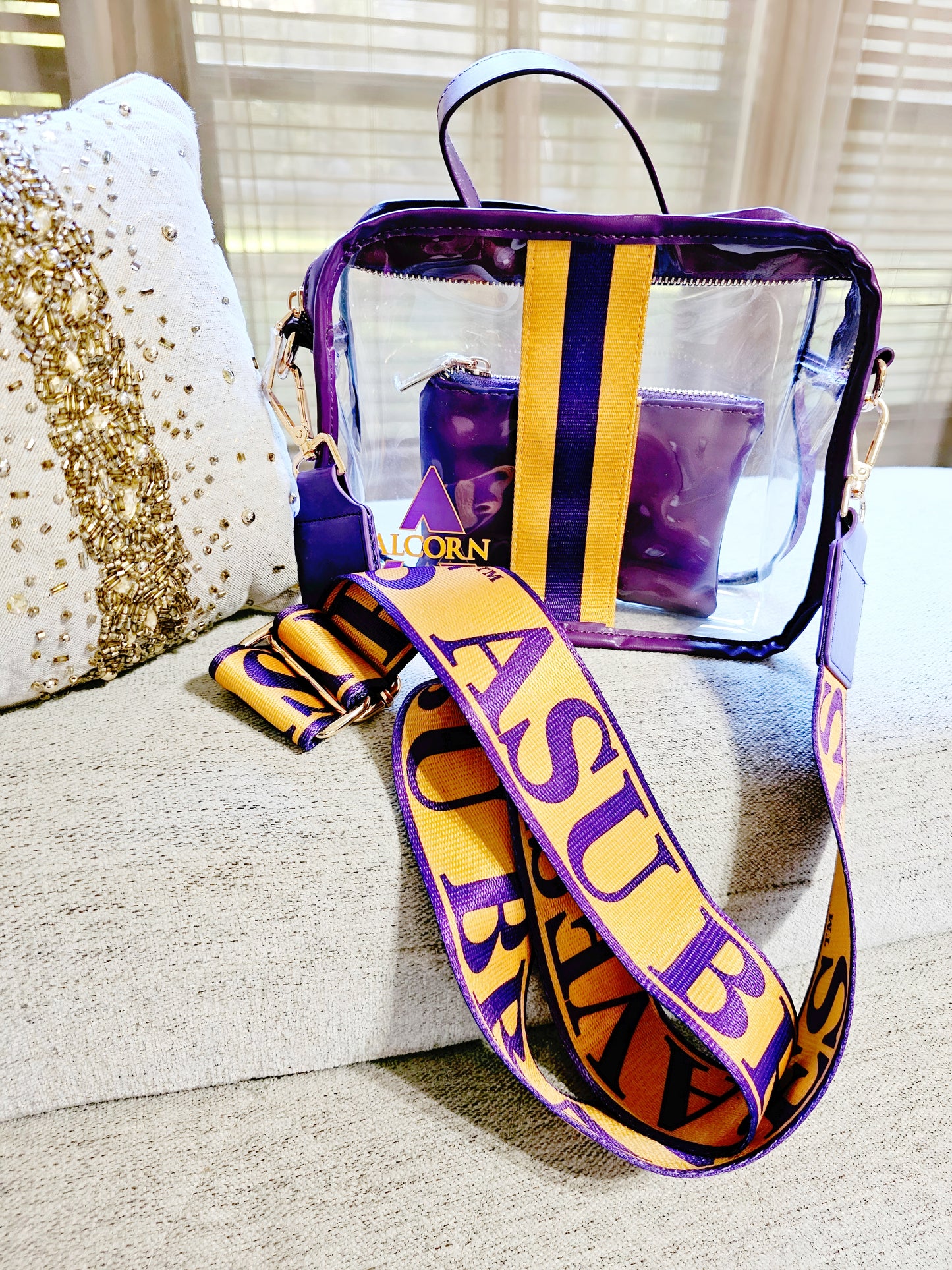 Alcorn State University Stadium Approved Clear Crossbody