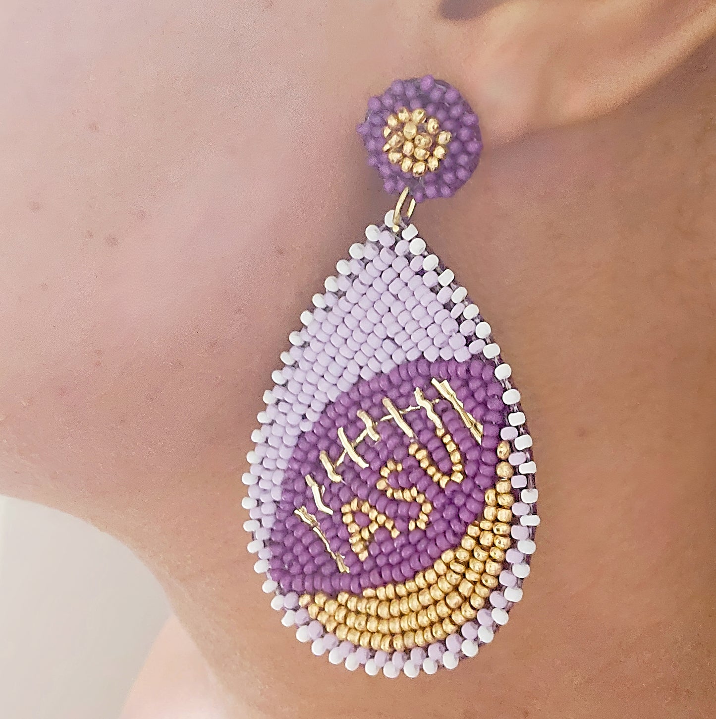 ASU TEARDROP FOOTBALL EARRINGS