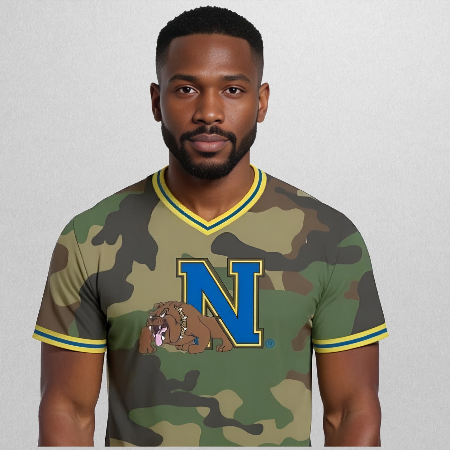 NHS Camo V-Neck (Unisex)