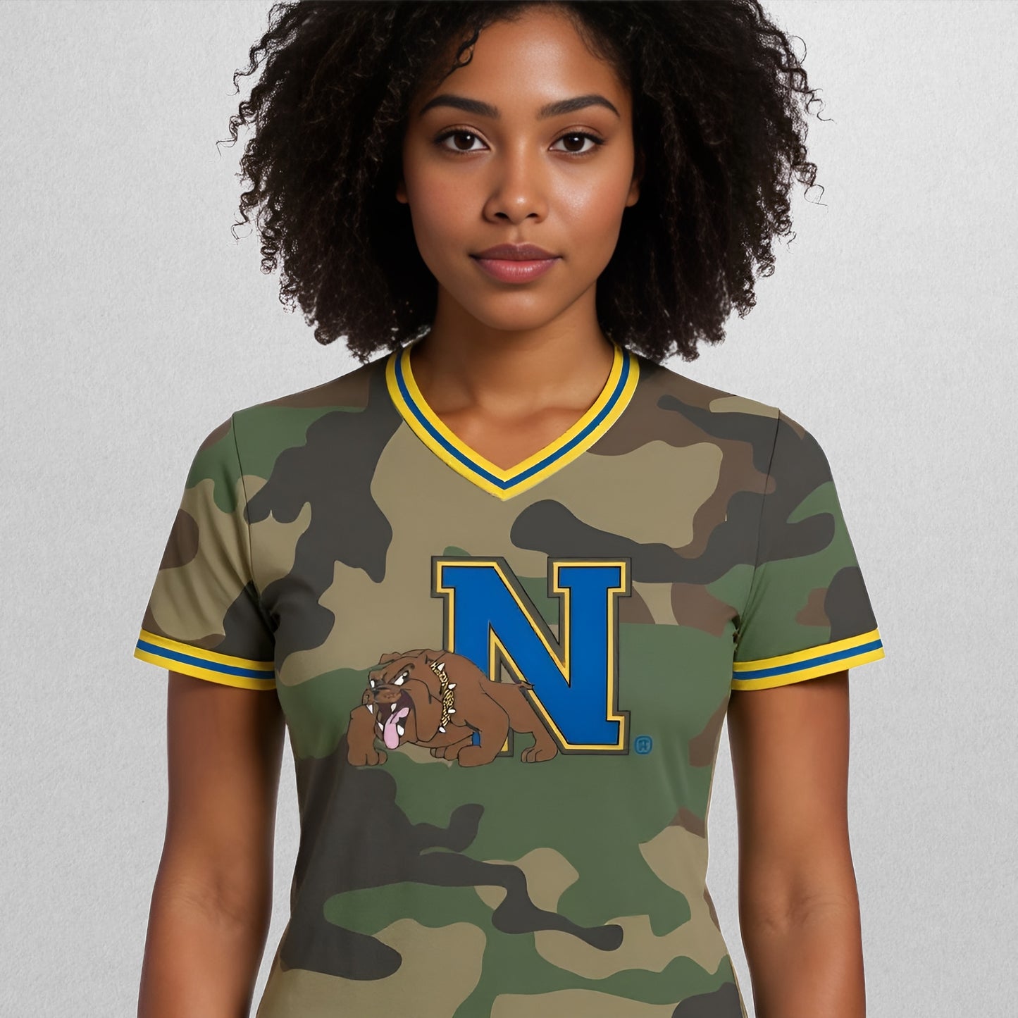 NHS Camo V-Neck (Unisex)